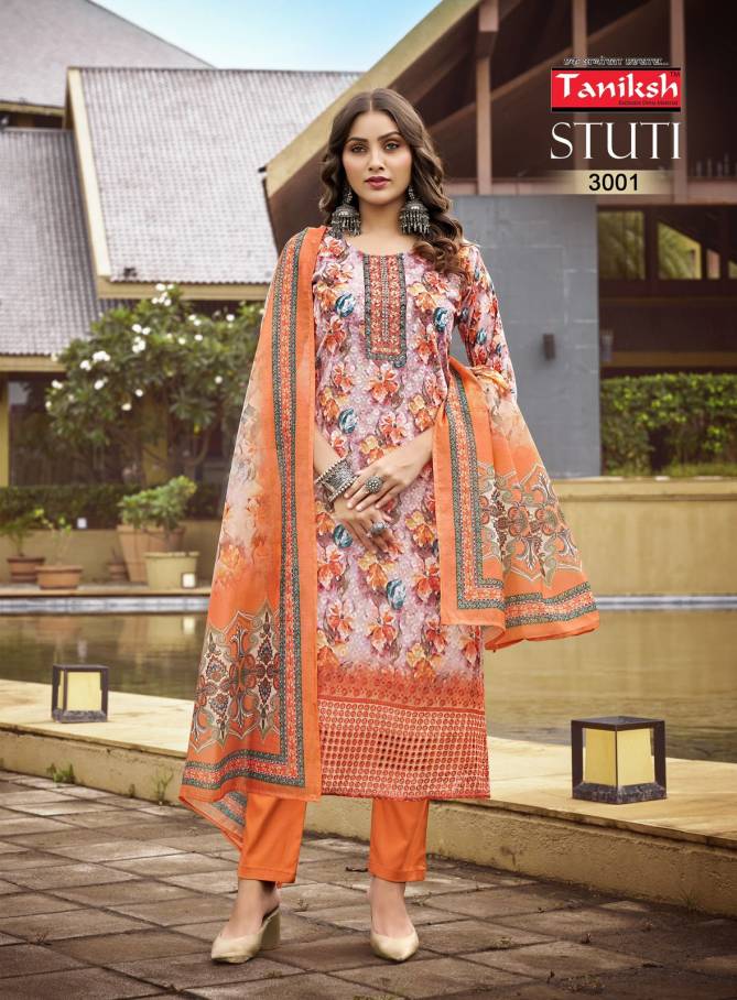 Stuti Vol 3 By Taniksh Embroidery Printed Kurti With Bottom Dupatta Wholesale Price In Surat